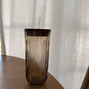 Elegant Brown Tumbler with Lid Hearth & Hand glass tumbler brown